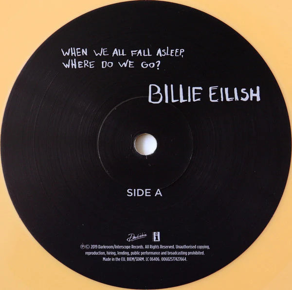 WHEN WE ALL FALL ASLEEP, WHERE DO WE GO? (Pale Yellow Vinyl Edition) - Billie Eilish