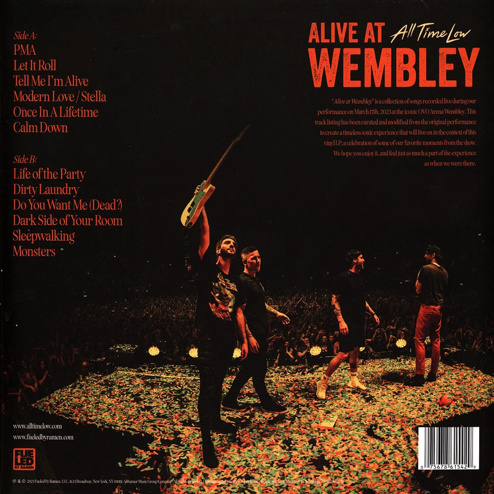 ALIVE AT WEMBLY - (Tangerine and Lemon Opaque Galaxy vinyl) - All Time Low 2023 RSD EXCLUSIVE