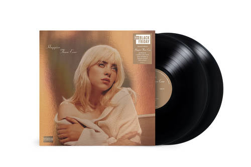 HAPPIER THAN EVER (RSD BLACK FRIDAY 2022) (Recycled Black Vinyl & Rainbow Foil Jacket + Lithograph) - Billie Eilish