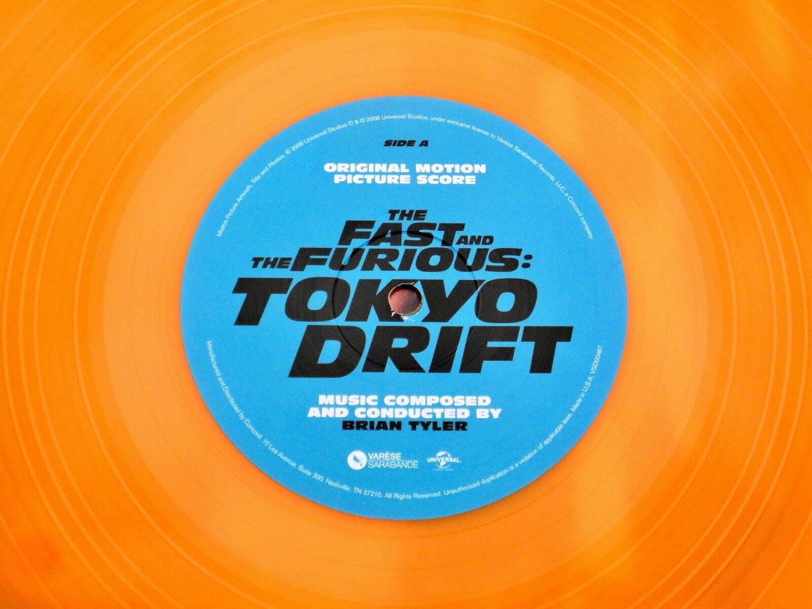 THE FAST AND THE FURIOUS: TOKYO DRIFT (Orange and Black Vinyl) RSD 2022 EXCLUSIVE